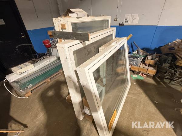 Parti med fönster SP Fönster / Svenska Fönster – varierande modeller och storlekar 7st