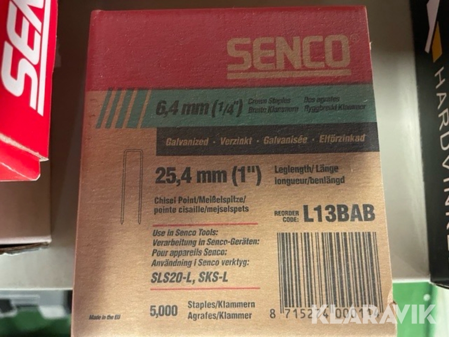 Spikklammer Senco i kartong 5000st