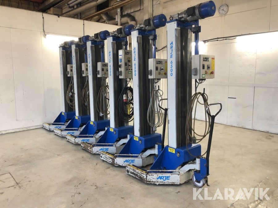 Mobil fordonslyft Arje 6500 i sats om 6 st