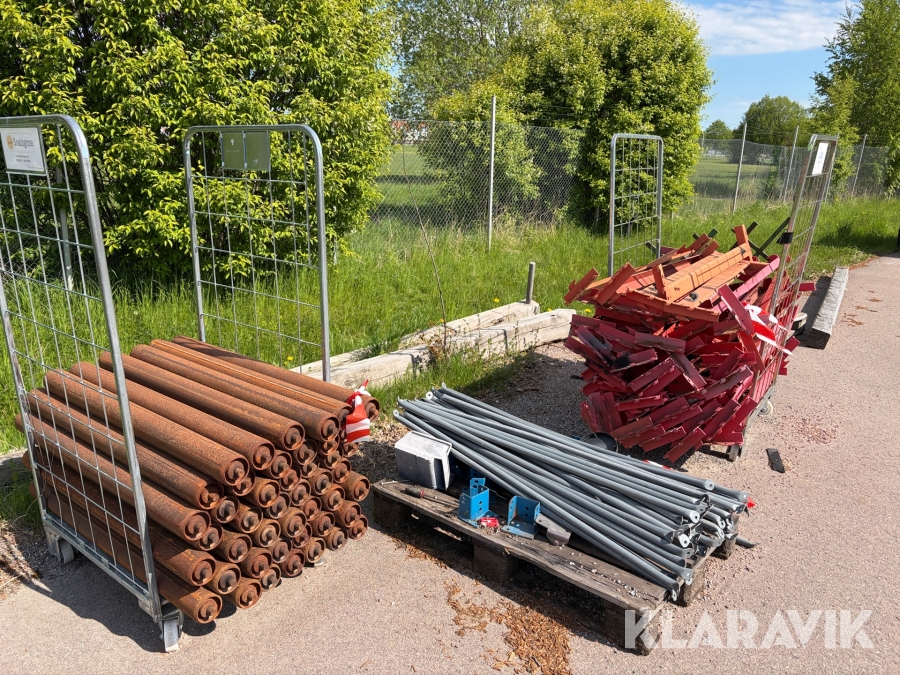 Pallställsbalk och rullar