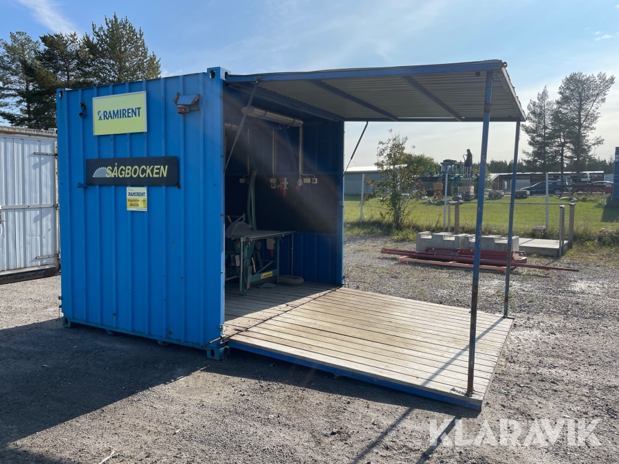 Sågstation i container Sågbocken Gjerdesåg 1603