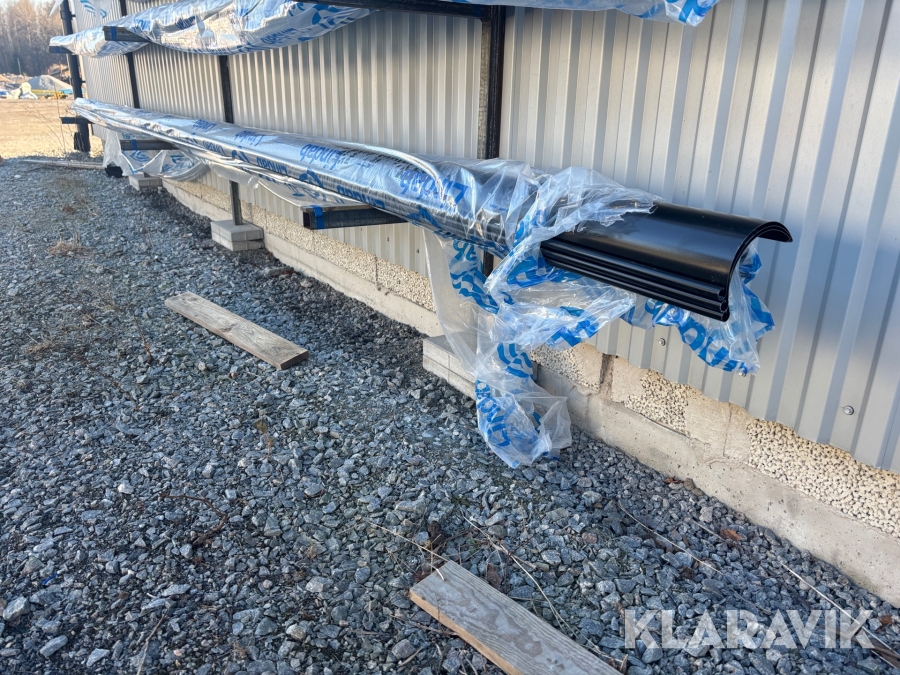 Hängränna Lindab R125 svart - 6 st