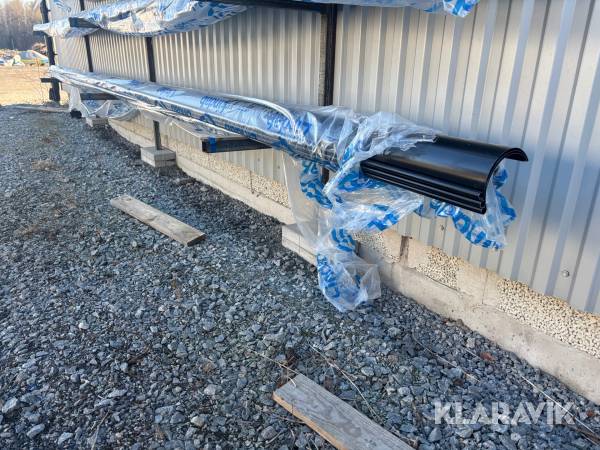 Hängränna Lindab R125 svart - 6 st