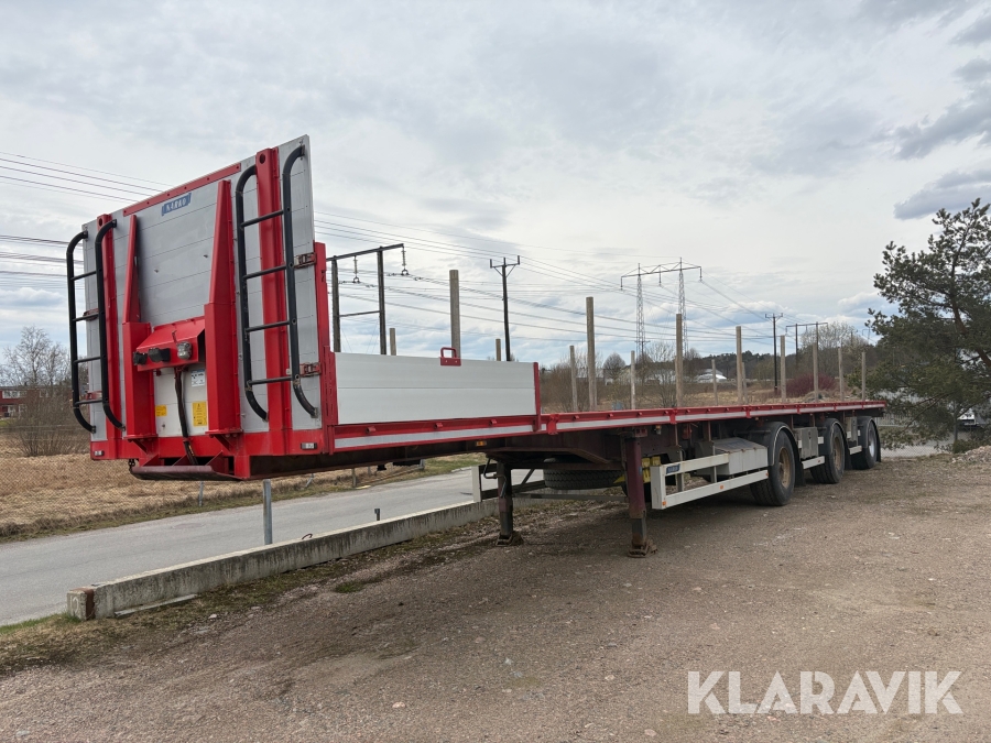 Släp / flaktrailer Närko S9HP12G tvångsstyrda axlar