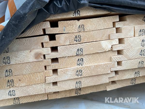 Falsad spårpanel med raka kanter  22x145 2,572m3 / 2:a sortering