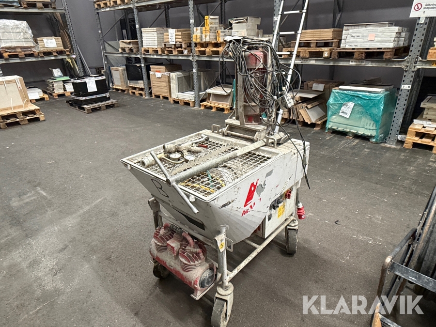 Spackelpump Mahltec M5 Evolution komplett med slangar, skruv och mantel