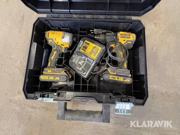 Skruvdragare Dewalt DCD709+DCF809 Med laddare och 2st batterier