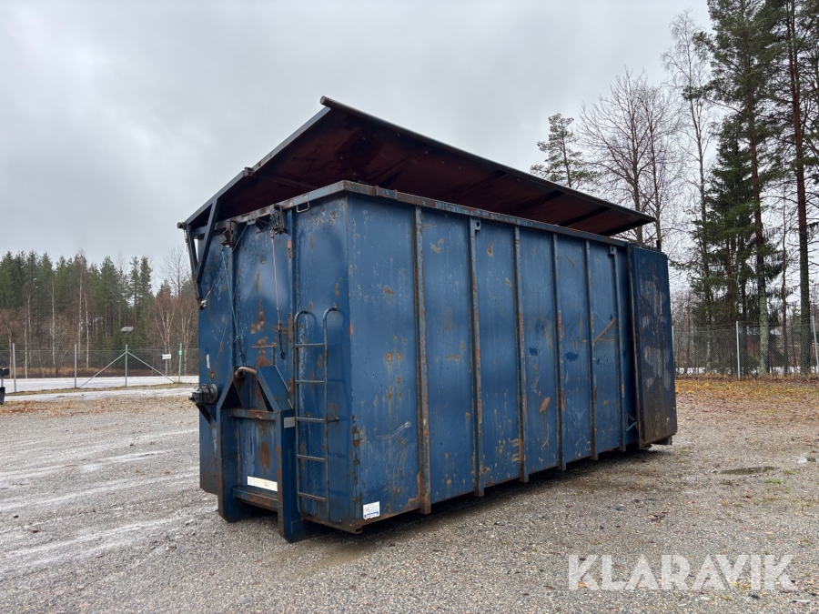 Lastväxlarcontainer GMM 40m3 med tak
