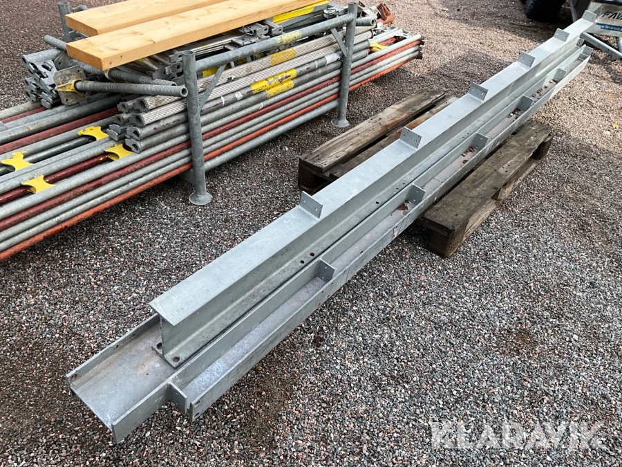 Stålbalkar galvade H balk 3st