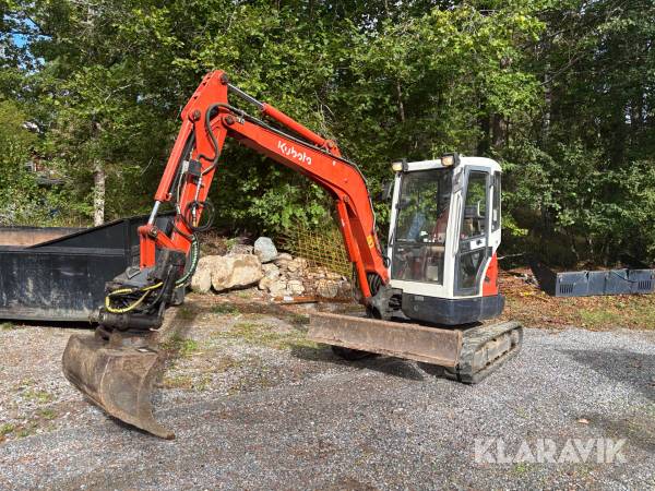 Grävmaskin Kubota 1135-3CV2 med tiltrotator & redskap