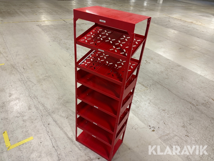 Plåthylla med skruvställ