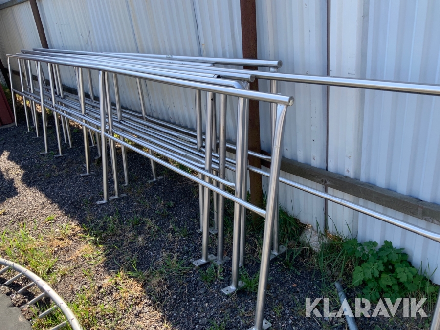 Rostfria räcken 8st, Flen, Klaravik auktioner