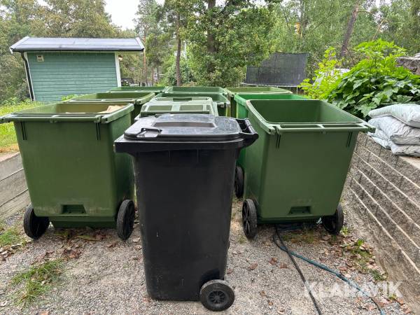 Sopkärl i olika storlekar