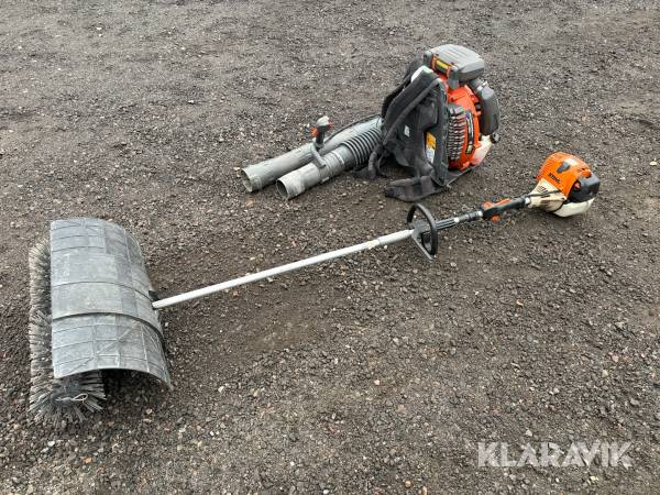 Lövblås, röjsåg med Sopvals