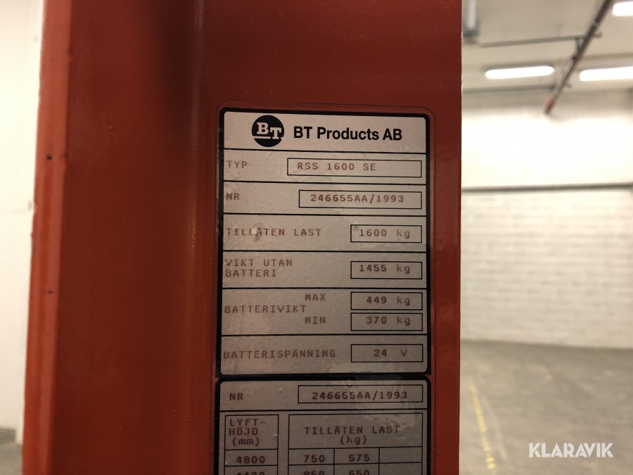 BT Truck / Sittstaplare