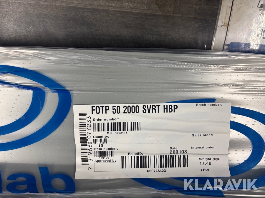 Fotplåt Lindab 50 2000 Svart HBP - 20 st