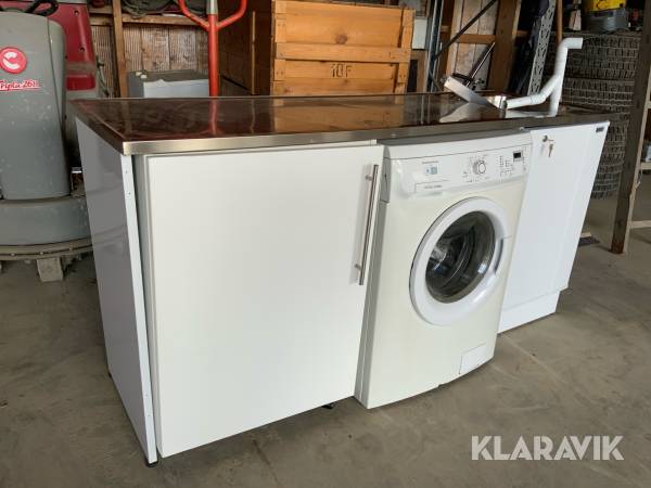 Tvättbänk Nimo med tvättmaskin