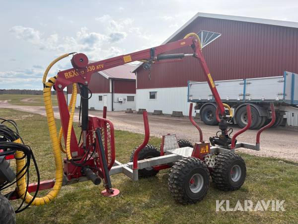 Griplastarvagn Kranman T1800 med Rexon 330 kran
