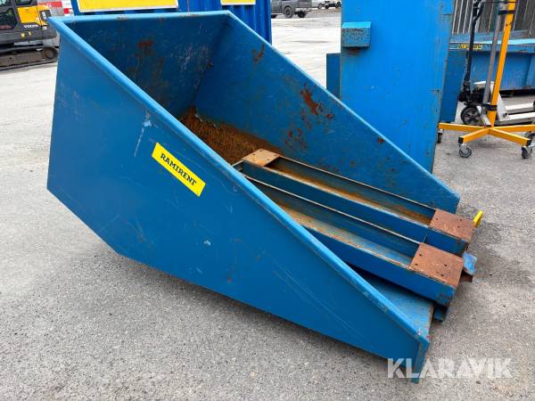 Tippcontainer med gaffelfickor Runelandhs Tippo 1100 HD