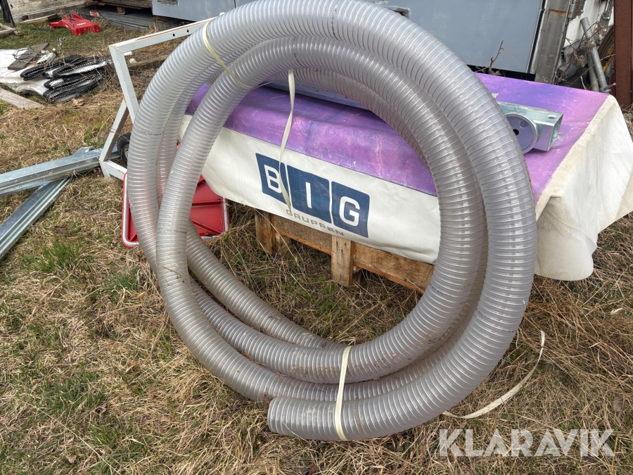 Sug&tryckslang med tryckspiral ca 12 m 76mm