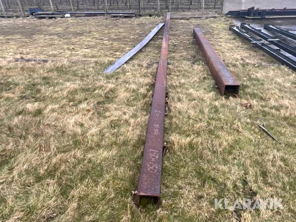 Järnbalkar, fyrkantsrör och plattjärn