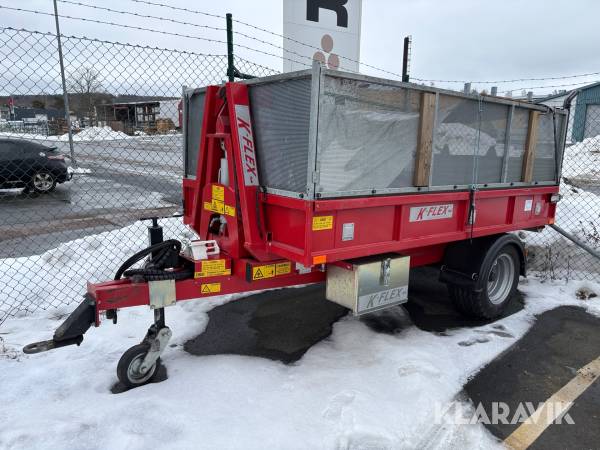 Flakväxlarvagn K-vagnen K-flex FV3000 med 2st flak