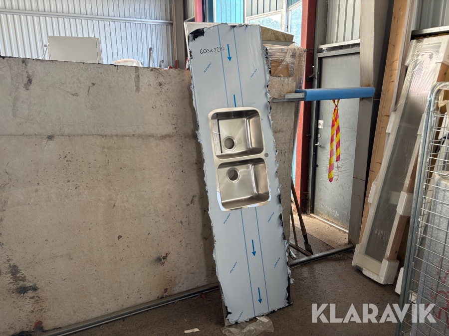 Rostfri diskbänk Stala 600x2210 1st