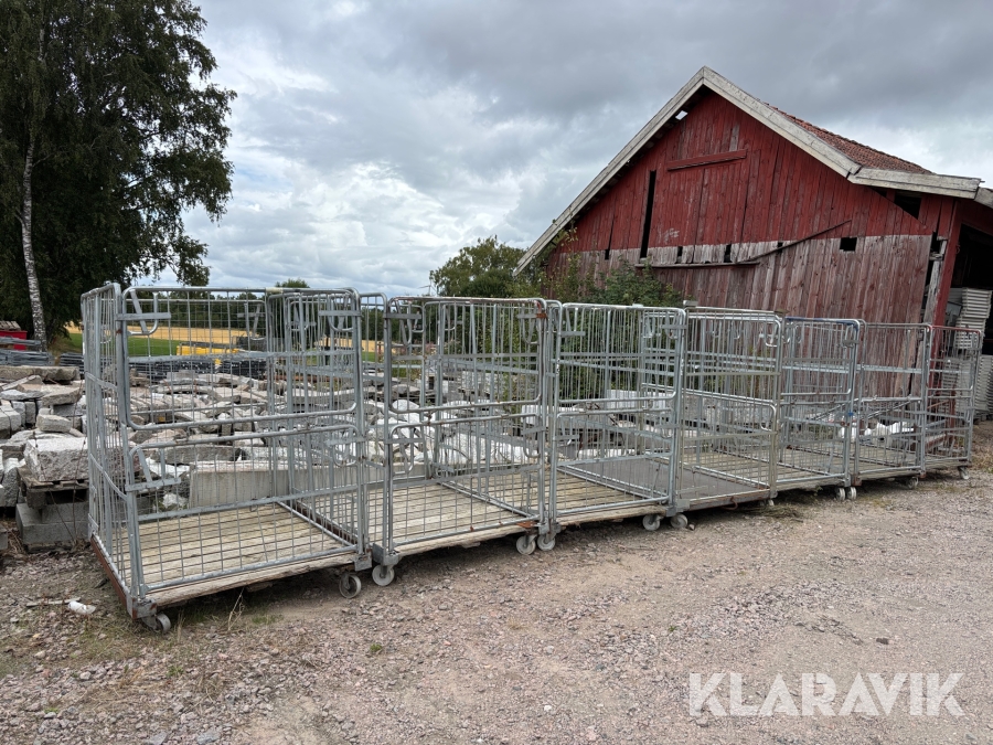 Rullcontainer / Vedbur 7st