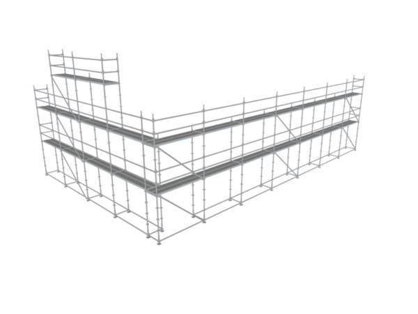 Byggställningspaket Halva Villan 29x5m djup 0,73m 180 m2