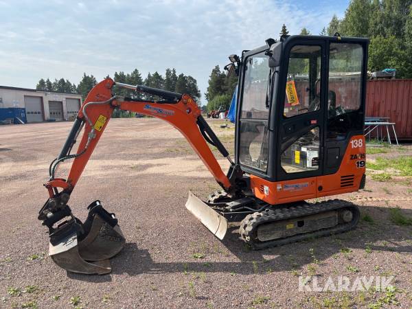 Minigrävare Hitachi ZX19-5A CR med redskap