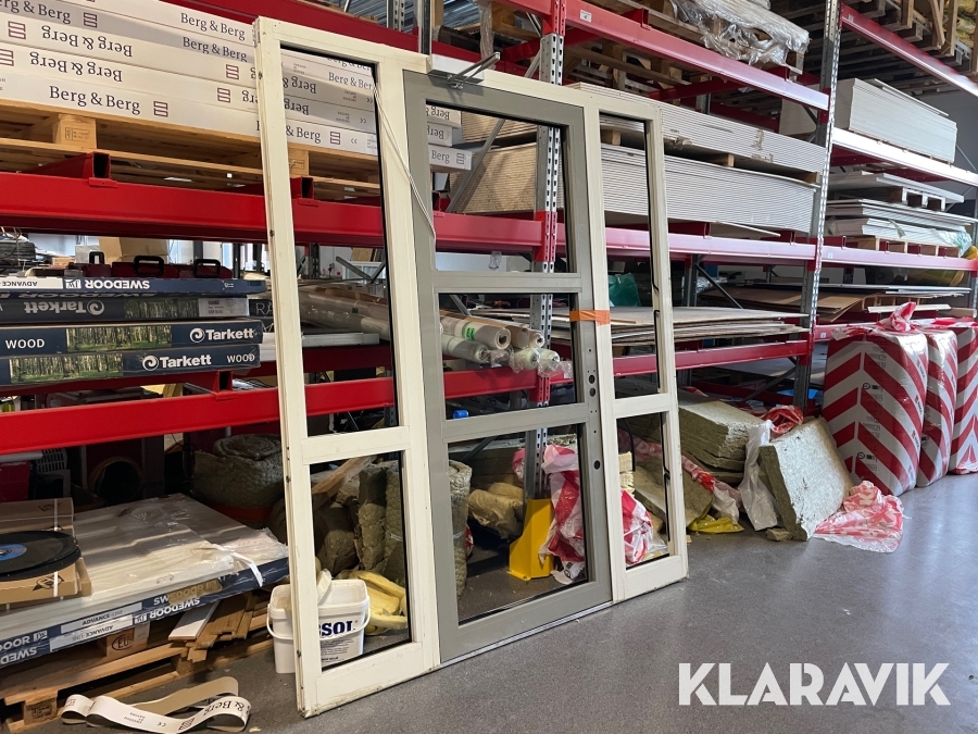 Aluminiumdörr med parti