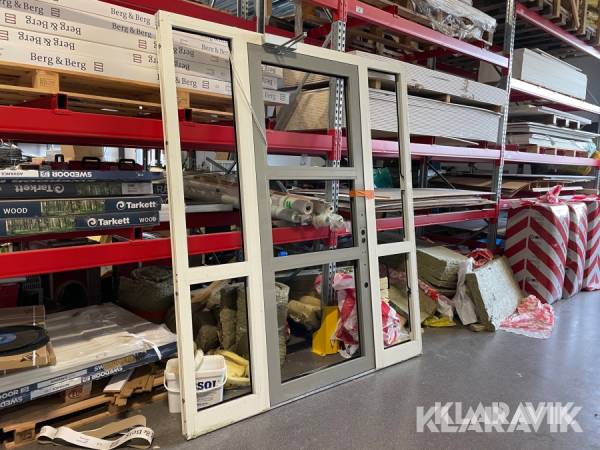 Aluminiumdörr med parti
