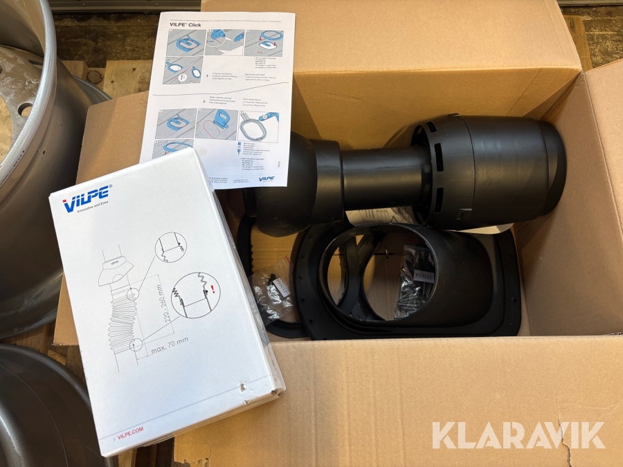 Ventilationshuv VILPE Classic Vino click med Flex-rör 110