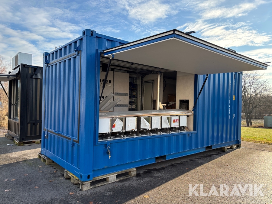 Container 20 fot med el och avlopp