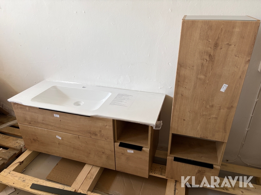 Badrumskommod Laguna Reflex - komplett för montage