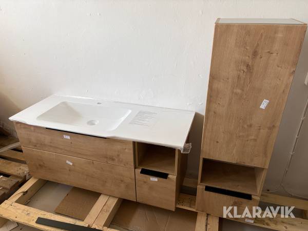 Badrumskommod Laguna Reflex - komplett för montage