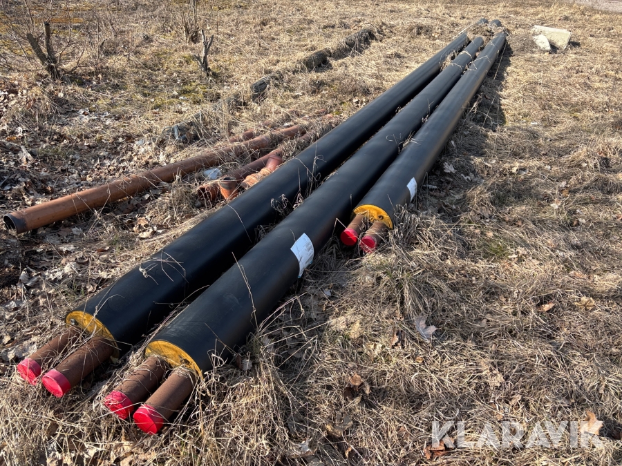 Fjärrvärmekulvert Logstor Twinpipe rör med böjar och muffar