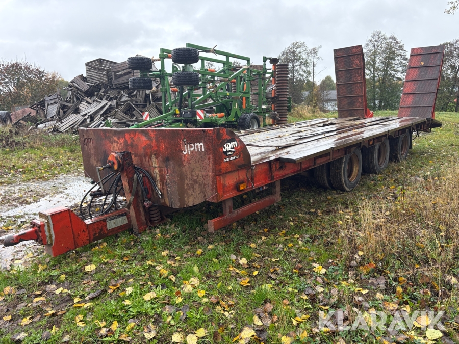 Maskintrailer JPM 33 ton med luftbroms & ramper