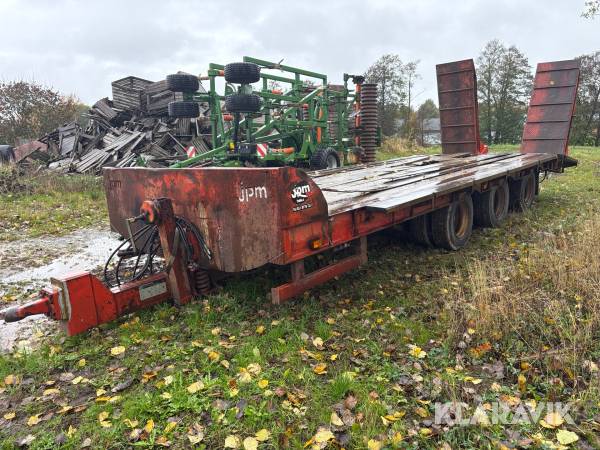 Maskintrailer JPM 33 ton med luftbroms & ramper