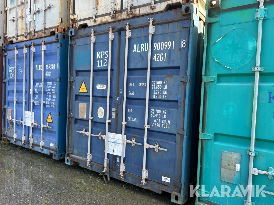 Container 40 fot blå