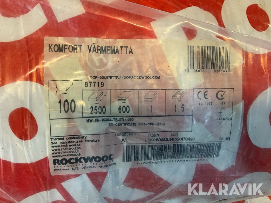 Isolering Rockwool Värmematta