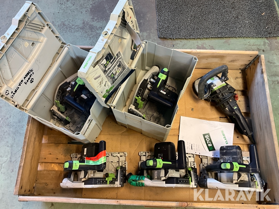 Cirkelsåg 5st och betongslip 1st Festool TS55REBQ-PLUS / RG 130E