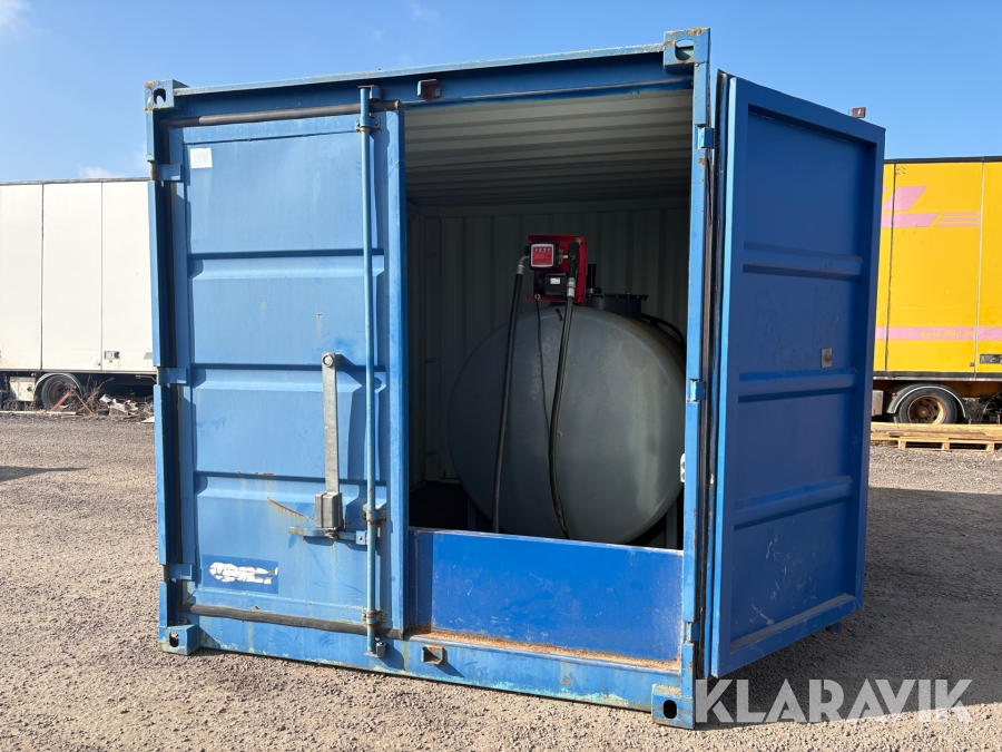 Container med dieseltank 10 fot