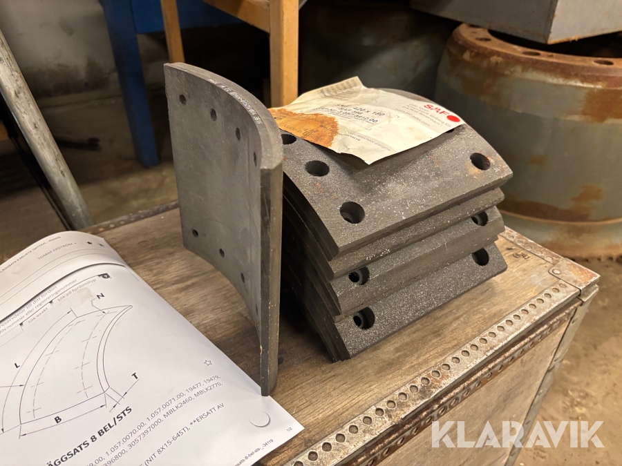 Trumbromsbelägg Saf 1 Axel