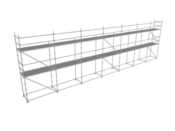 Byggställningspaket en sida/gavel 18x5m djup 1,09m 100 m2