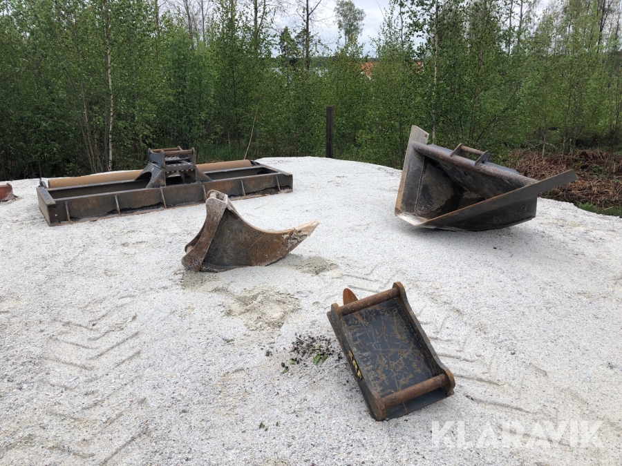 Asfaltsskärare, kärlkrok, dikesskopa, justerbalk med S45 fäste