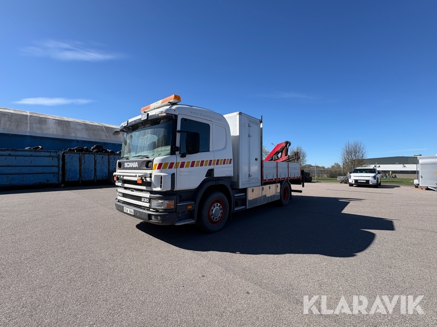 Kranbil Scania P94 DB4X2NA 230 Fältservicebil