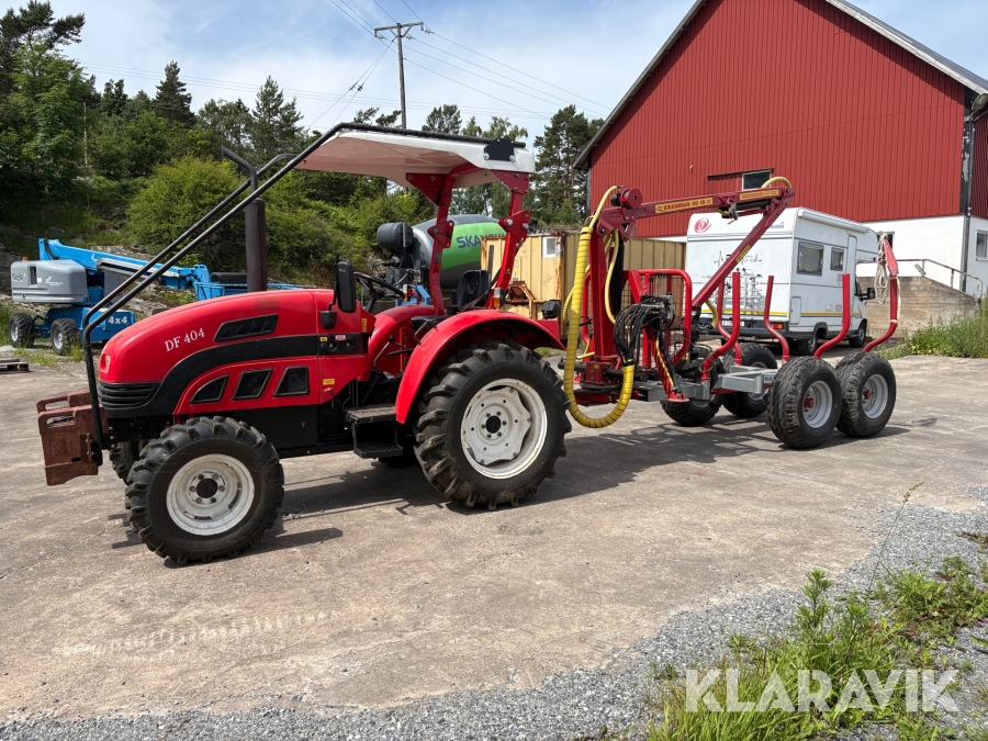 Traktor med griplastarkärra Dongfeng / Kranman DF 404 / T4500