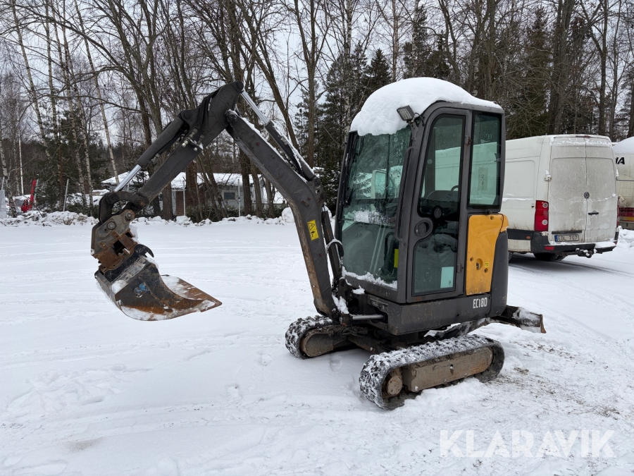 Grävmaskin Volvo EC18D med redskap
