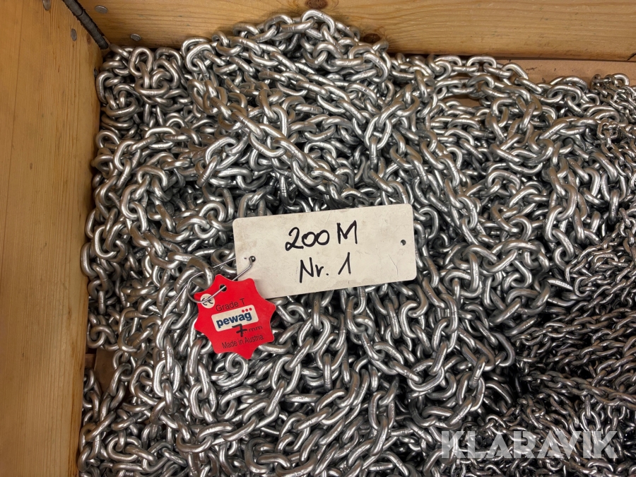 Telferkätting 7x21 mm Pewag Grade T 200 meter